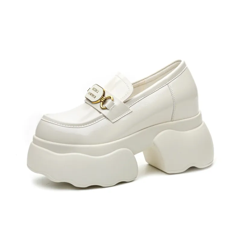 Shoe Cabinet Floral Language Chunky Heel High Heels Women's-5