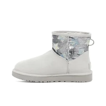 UGG Classic Mini Sequin Stars 'Grey White' Women's