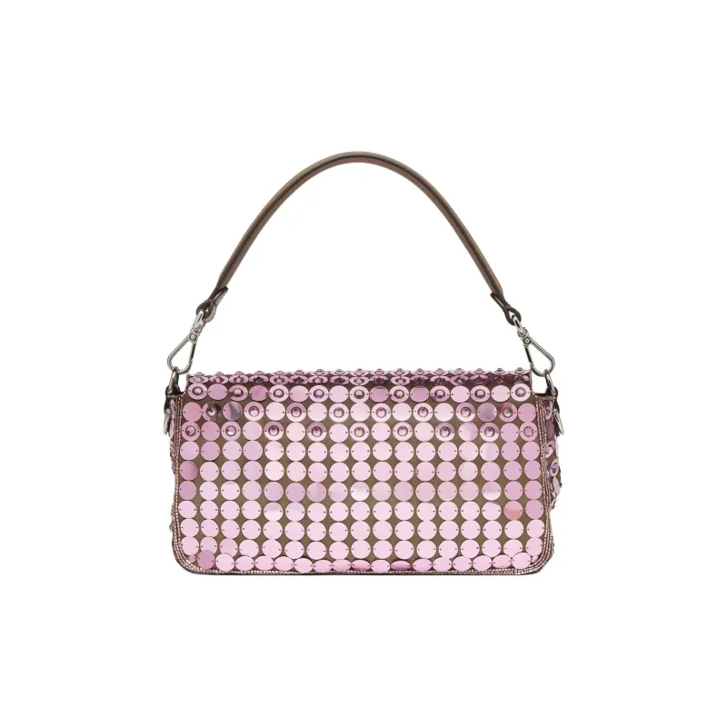 FENDI Baguette Polyester Baguette Bag, Portable Crossbody Bag, Shoulder Bag Women's Pink-2