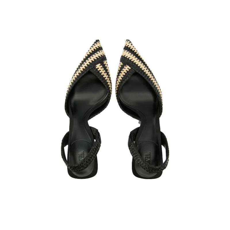 ZARA Slim Heel High Heels 5cm Women's Multicolor-3