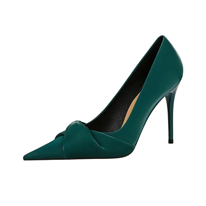 QITUMAUL Slim Heel High Heels Women's-16