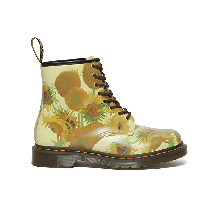 Dr.Martens X The National Gallery 1460 Sunflowers Leather Boots 'Yellow'-1