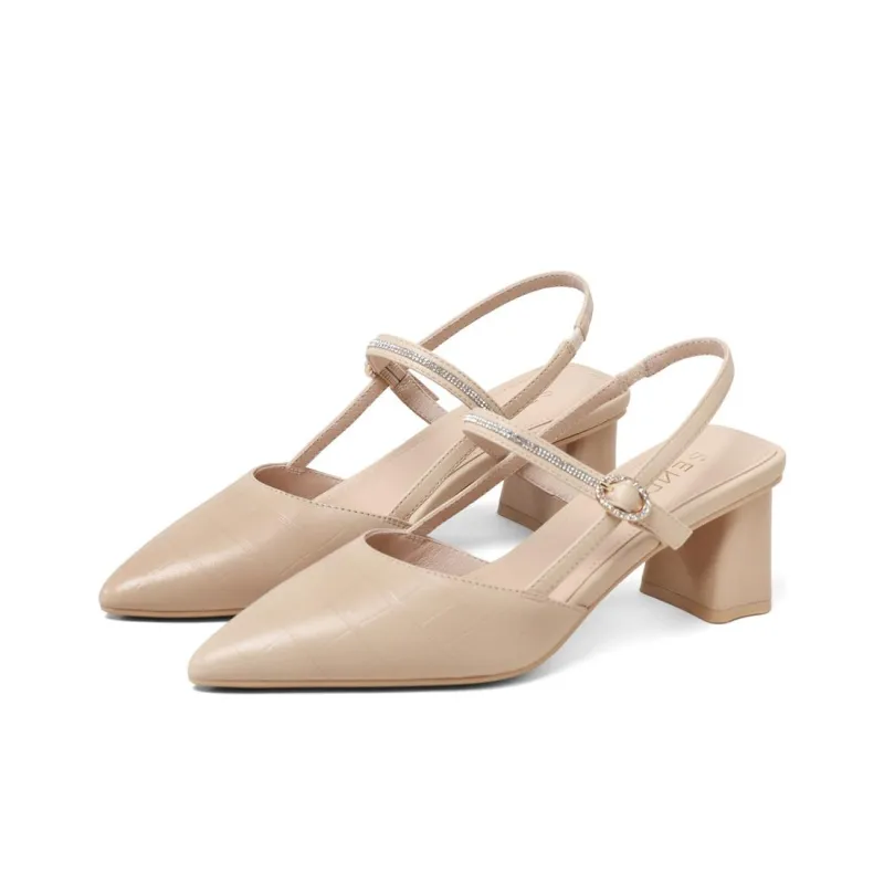 Senda Chunky Heel High Heels 5cm Women's-7