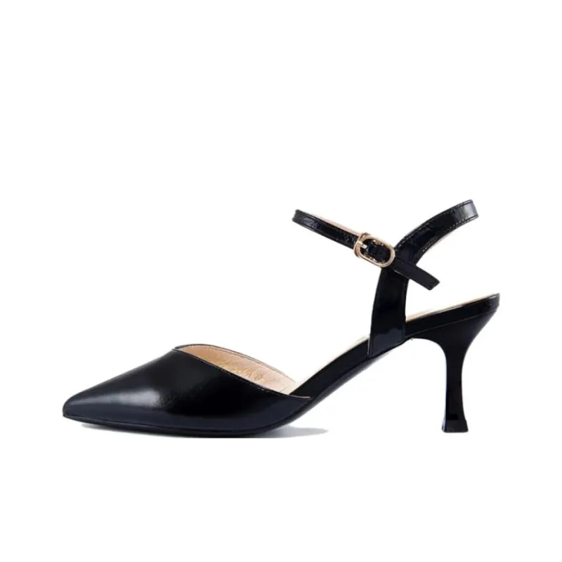 HARSON Slim Heel High Heels 6.5cm Women's Black-0