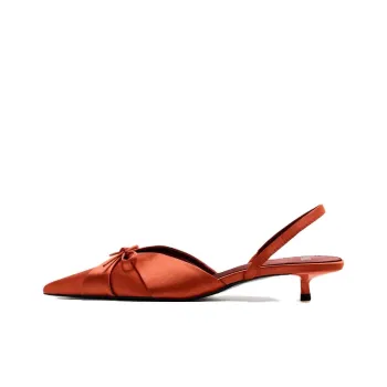 ZARA Slim Heel High Heels 3.2cm Women's Orange