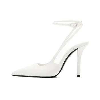 ZARA Trf Slim Heel High Heels Women's White