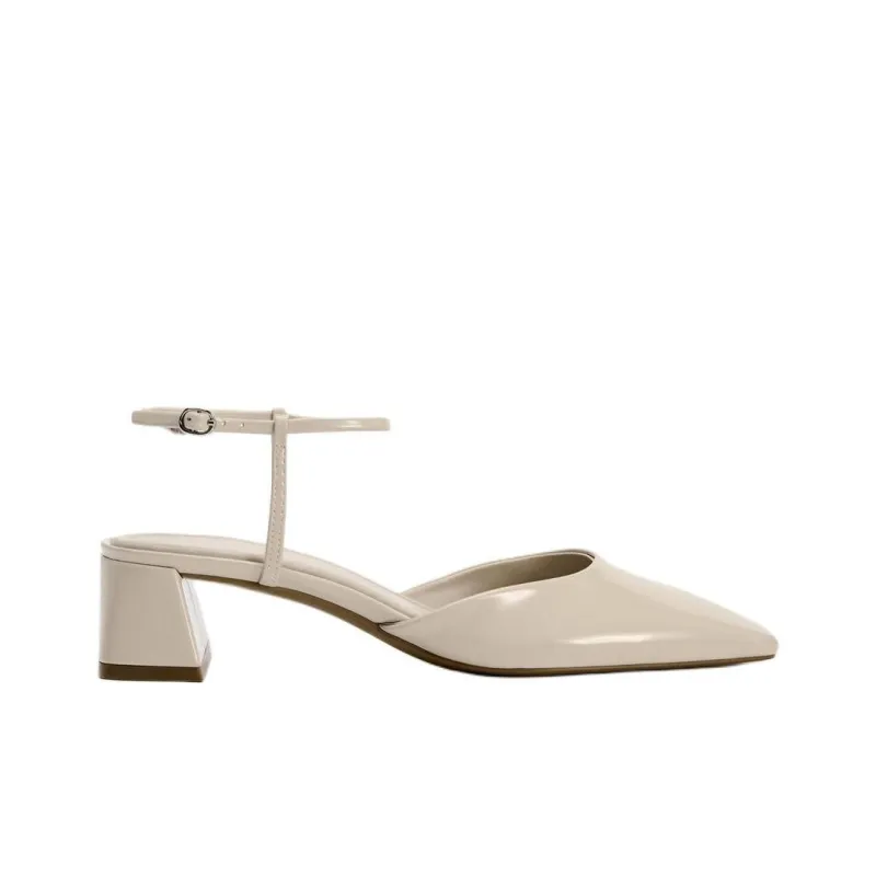 ZARA High Heels 4cm Women's Beige Yellow-1