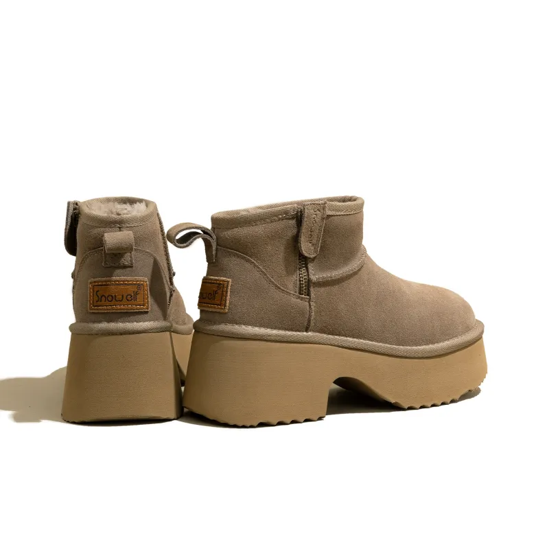 SNOWELF Warm Height Increasing Coverage Short Snow Boots Women's-8