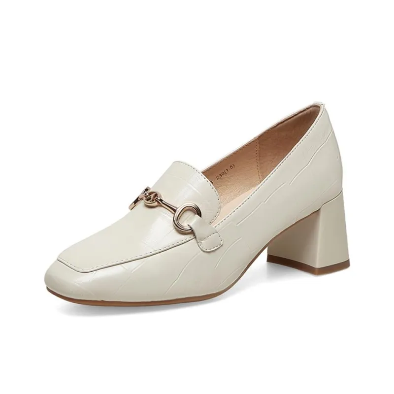 BASTO Chunky Heel High Heels 6cm Women's-5