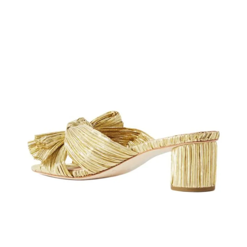 Loeffler Randall Emilia Pleated Knot Mules-2