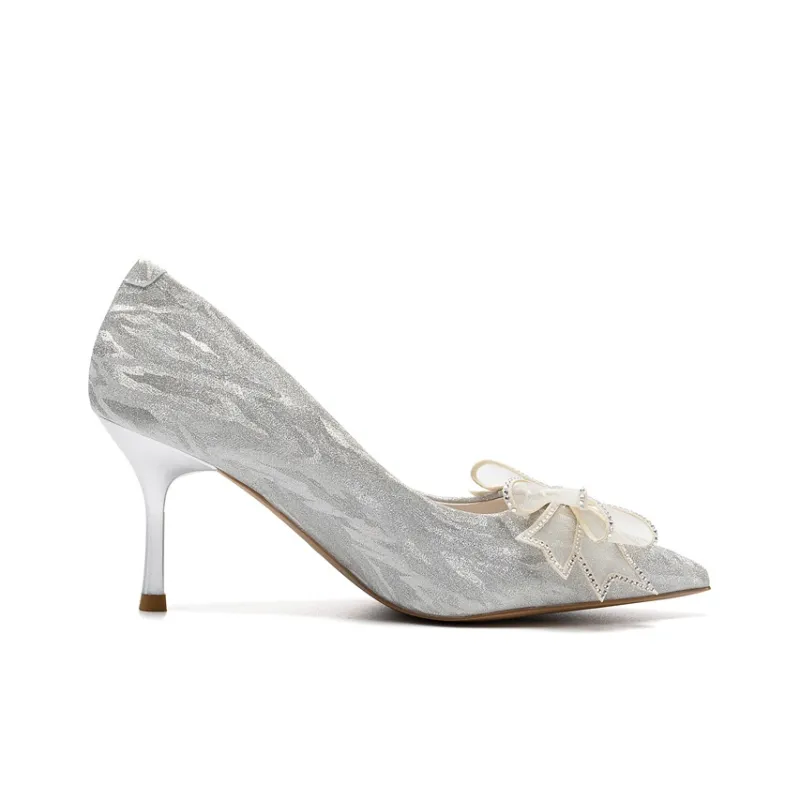 ZHR Meteor Shower Series Slim Heel High Heels 7cm Women's-24