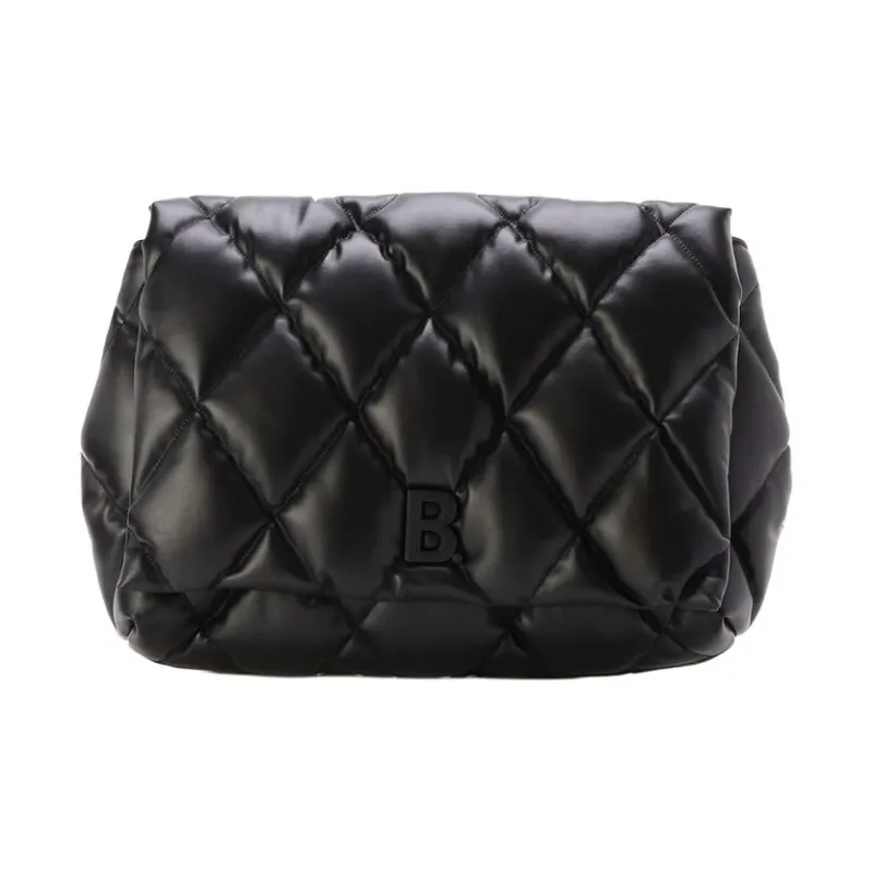 Balenciaga Calfskin Clutch Large Size Women's Black-0