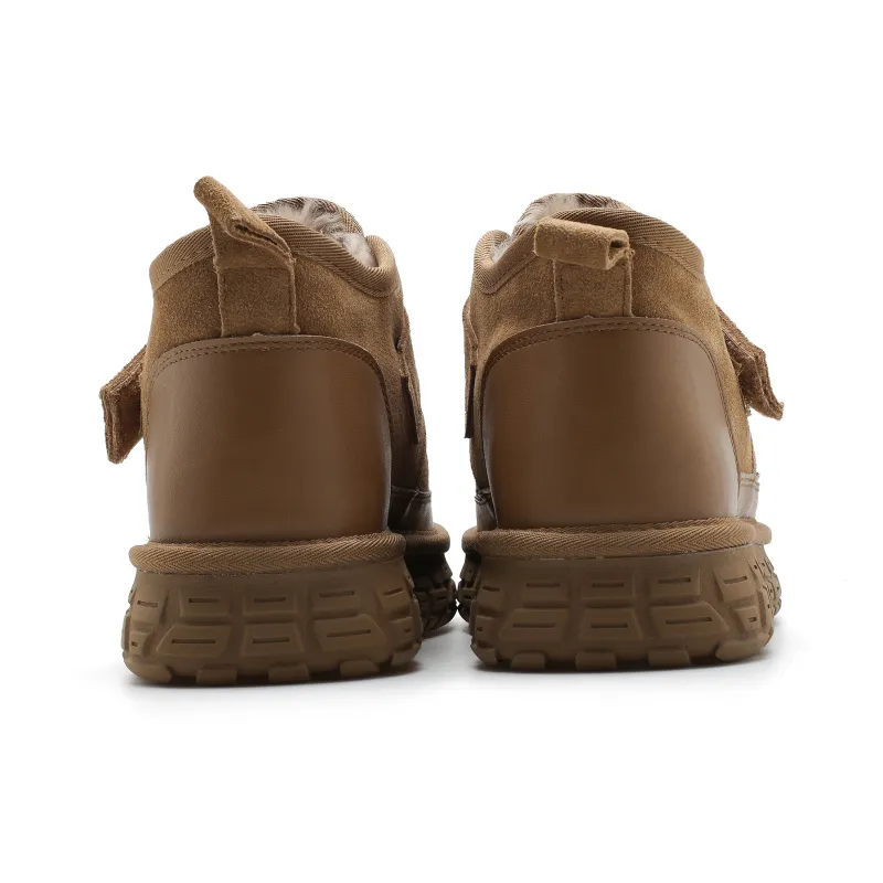 CUCS Warm Wear Resistant Slip Resistant Short Snow Boots Men's-4