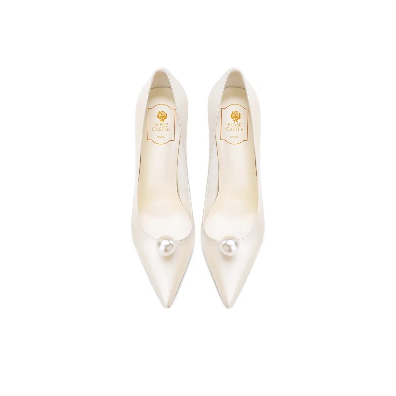 ROSE CASTLE High Heels Women's White-1