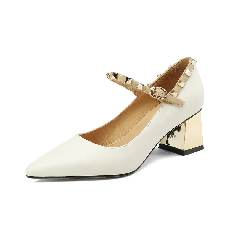 Naiyee High Heels Women's Burgundy/White-3