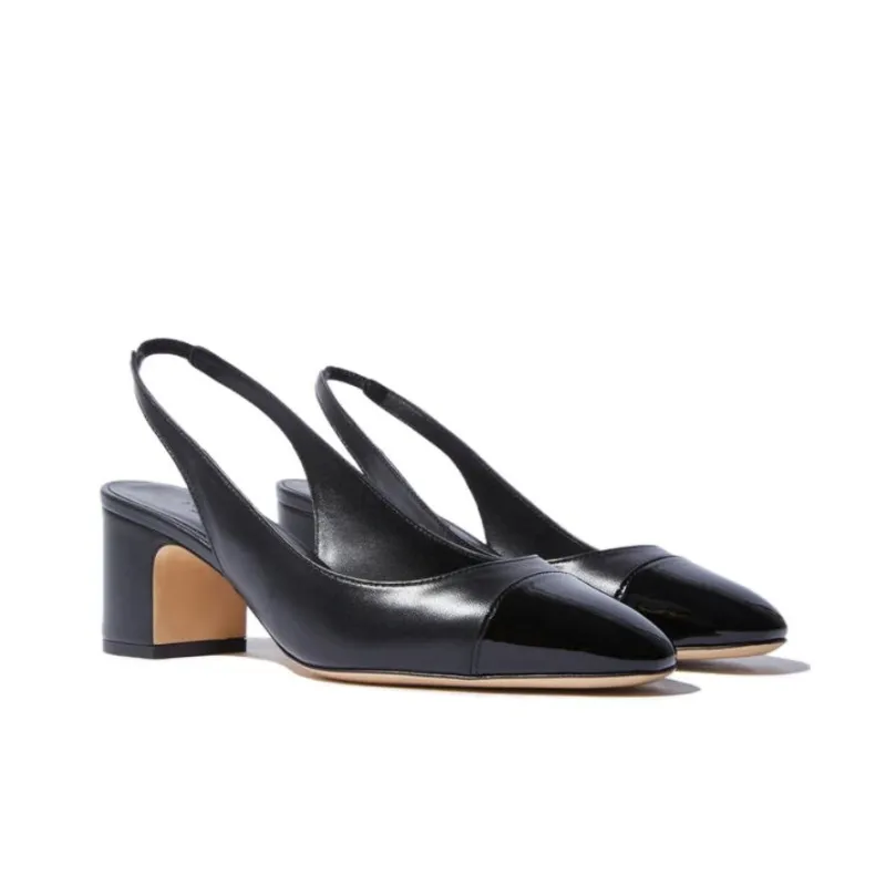 SCAROSSO 65mm Leather Slingback Pumps-2