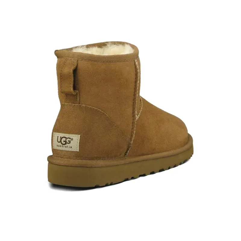 UGG CLASSIC MINI Snow Boots Women's Low-Top Chestnut Brown-2