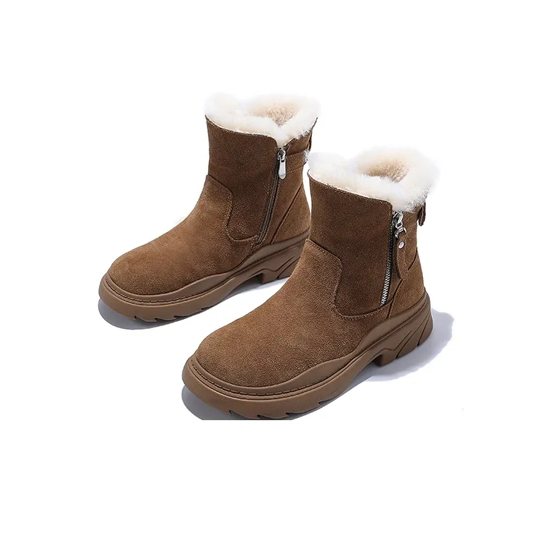 Junjali Warm Wear-Resistant Cushioning Crew Snow Boots Women's-1