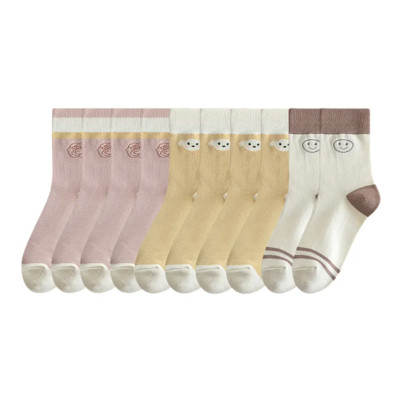 Lan Miao Mid Calf Socks Women's 10 Pack-2