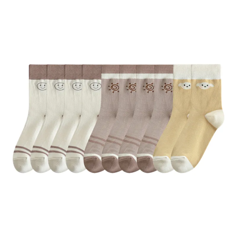 Lan Miao Mid Calf Socks Women's 10 Pack-3