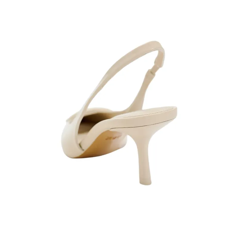 ZARA Slim Heel High Heels Women's Light Yellow-3
