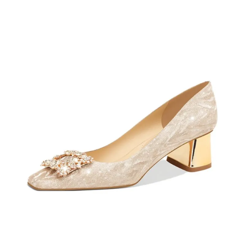 PJJUU Chunky Heel High Heels 4.5cm Women's-0