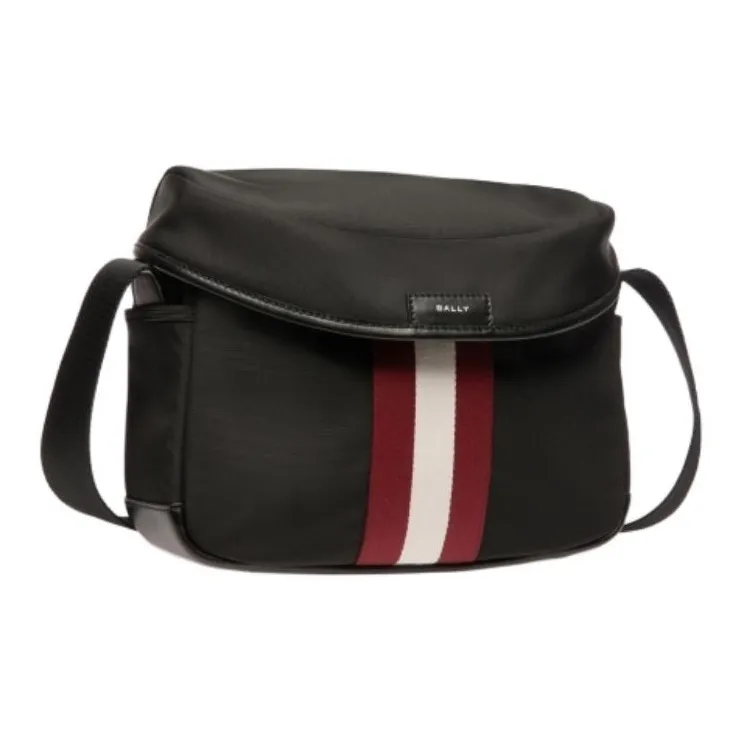 BALLY Fabric Shoulder Bag, Crossbody Bag Men's Black-1