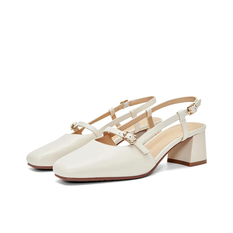 PT'SON Chunky Heel High Heels 5cm Women's-3