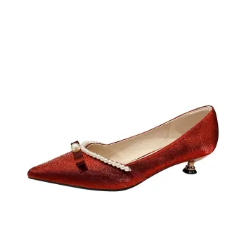 Bamiti As If Treading On Level Ground Slim Heel High Heels 3cm Women's Burgundy