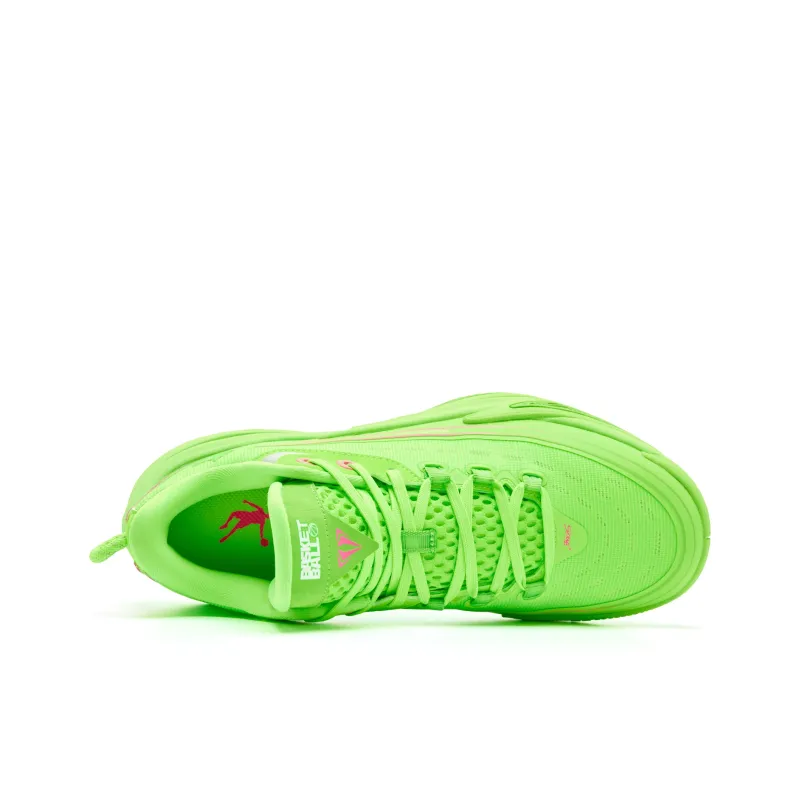 QIAODAN Poison Fang TEAM Cushioning Coverage, Rebound, Breathable, Slip Resistant Low Top Basketball Shoes Men's Green-3