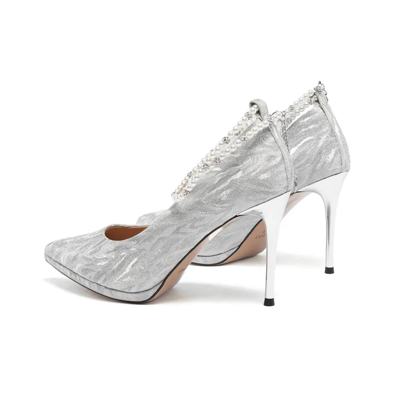 ST&SAT Princess On The Run Slim Heel High Heels 9.5cm Women's-3