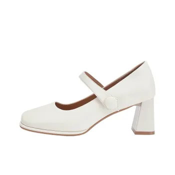 DAPHNE Chunky Heel High Heels 6cm Women's Ecru