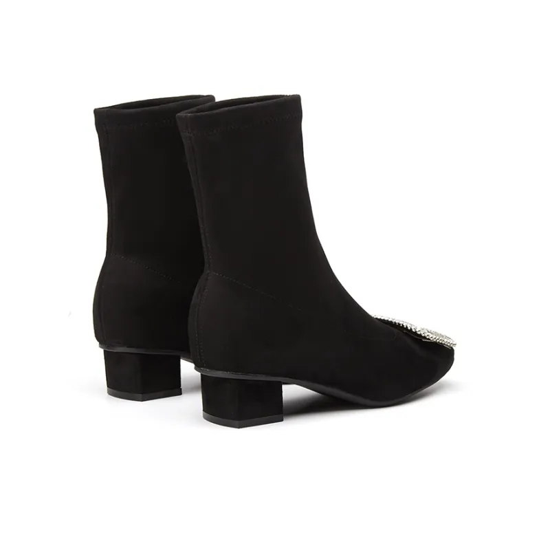 15 MINS Ankle Boots 4cm Women's Black-3