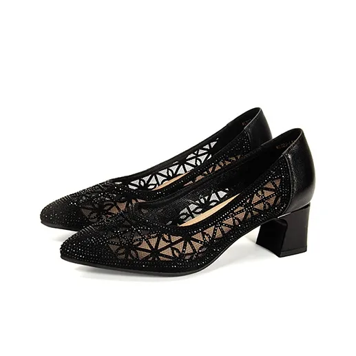 LESELE Chunky Heel High Heels 5cm Women's-10