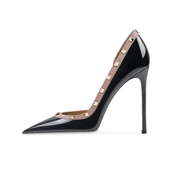 Ganxiaojie Slim Heel High Heels Women's Black