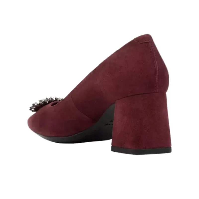 GEOX Giselda Chunky Heel High Heels 6.5cm Women's Red-3