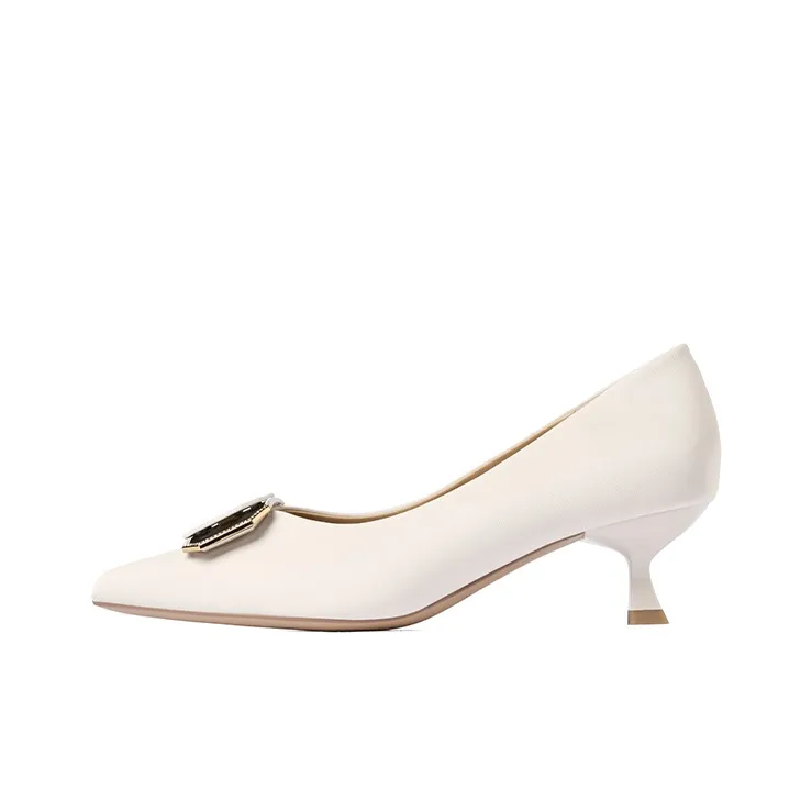 JOSINY Low Vamp Pointed Toe Elegance Unlined Shoes Slim Heel High Heels 5cm Women's-7