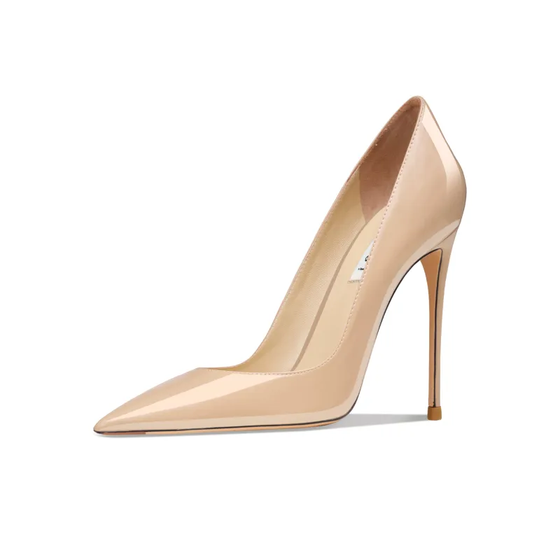 Suyymakk Slim Heel High Heels Women's Nude-0