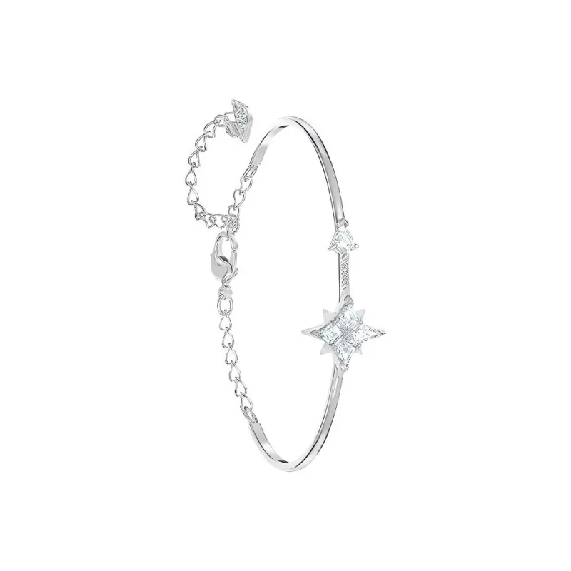 Swarovski Crystal Bangles Women's White-1