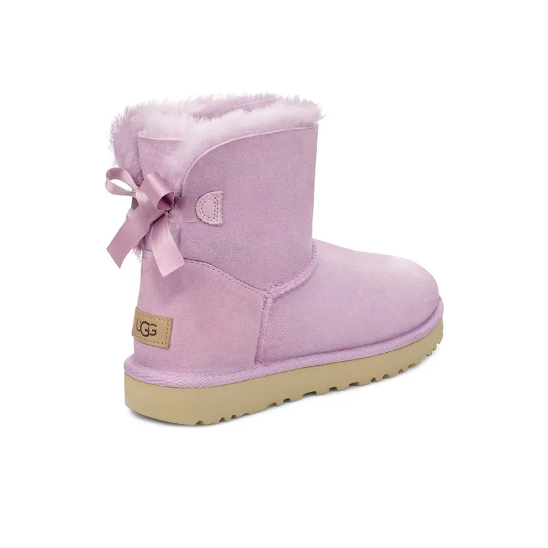 UGG Mini Bailey Bow Ii Fleece Lined Pink Purple Women's-3