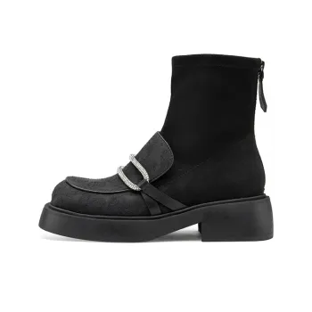 MIO Ankle Boots Women's Black Velvet