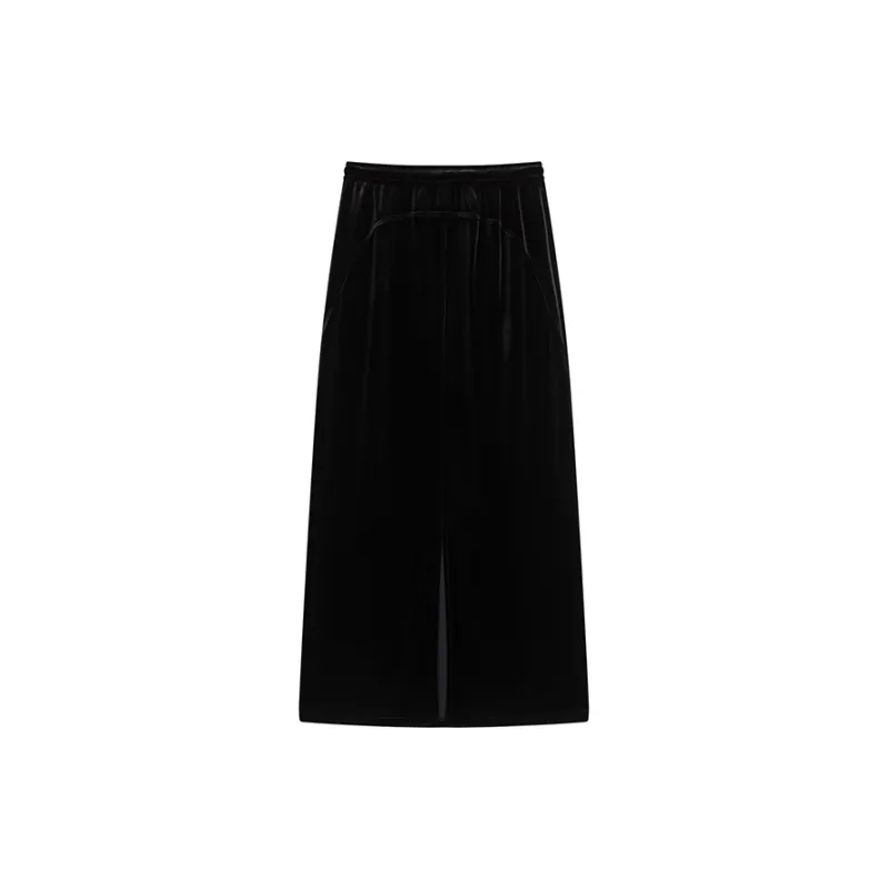 Ouyang Casual Long Skirts Women's Jet Night Black-1
