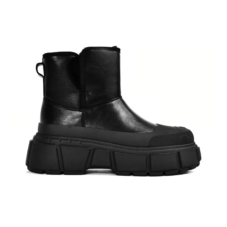 CAMEIDO Snow Boots Women's Beige/Black-6