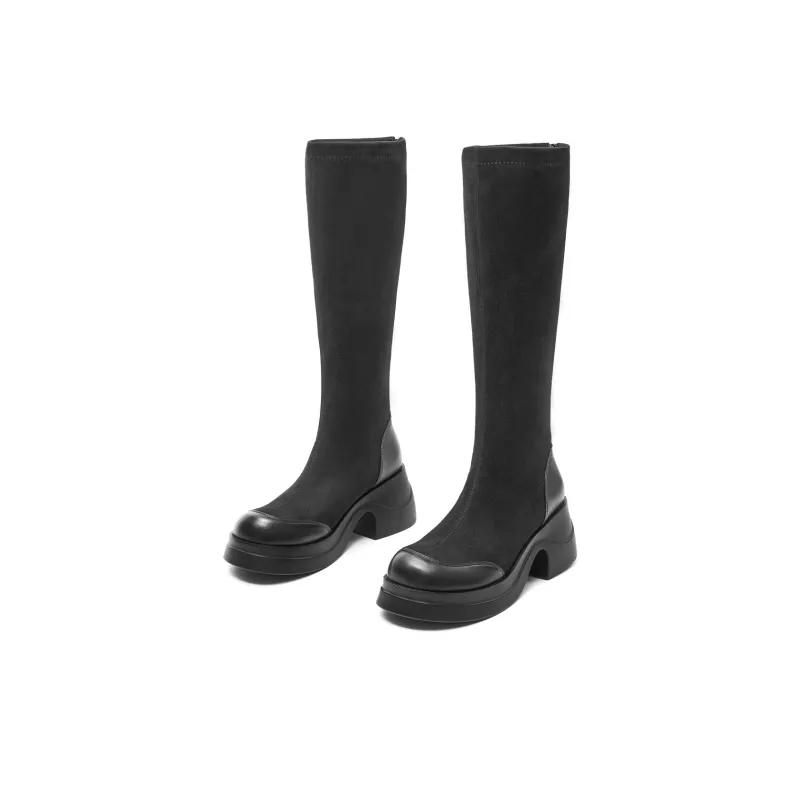 EBLAN Knee high Boots Women's Black-1