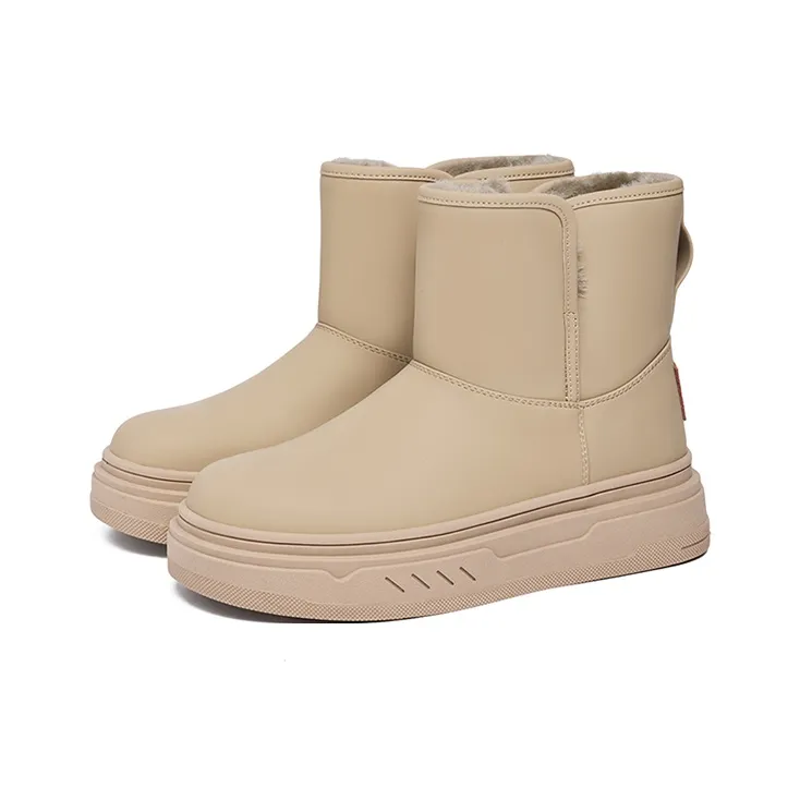 JOSINY Warm Height Increasing Slip-Resistant Short Mid-Calf Snow Boots Women's-14