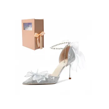 CHILI French Elegance Pointed Toe Evening Princess Slim Heel High Heels Women's