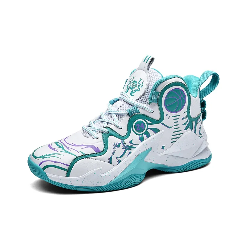 BIANSULONG Basketball Shoes Unisex High Top White Moon-1