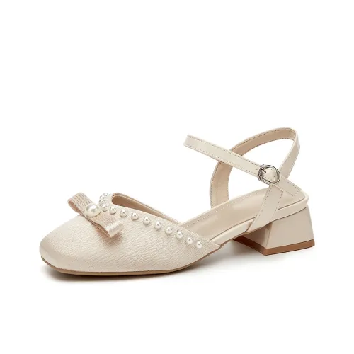 Jin Baichuan Wedge Heel High Heels 4cm Women's
