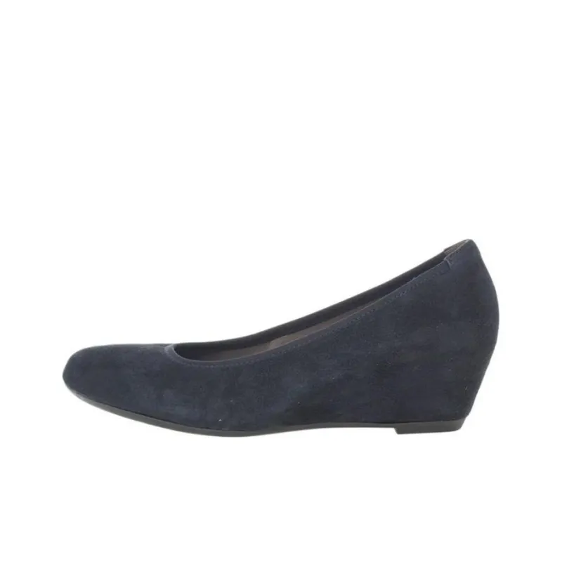Gabor Wedge Heel High Heels 4cm Women's Marine Blue-0