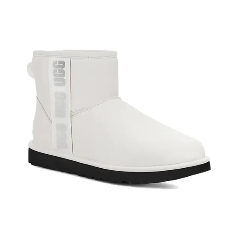 UGG Classic Mini Side Logo Boot Ultra Matte White Women's-2